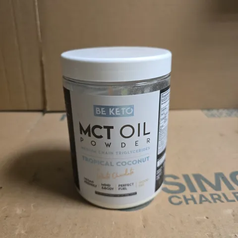 BE KETO MCT OIL POWDER TROPICAL COCONUT AND WHITE CHOCOLATE 300G