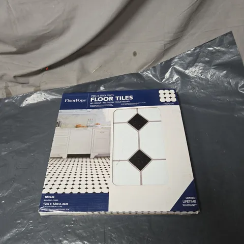 FLOORPOPS PEEL AND STICK VINYL FLOOR TILES, 12 X 12 X0.6. 10 PACK