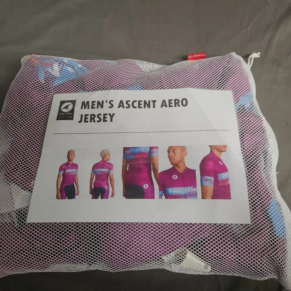 PACTIMO MEN'S ASCENT AERO JERSEY – PURPLE/PINK