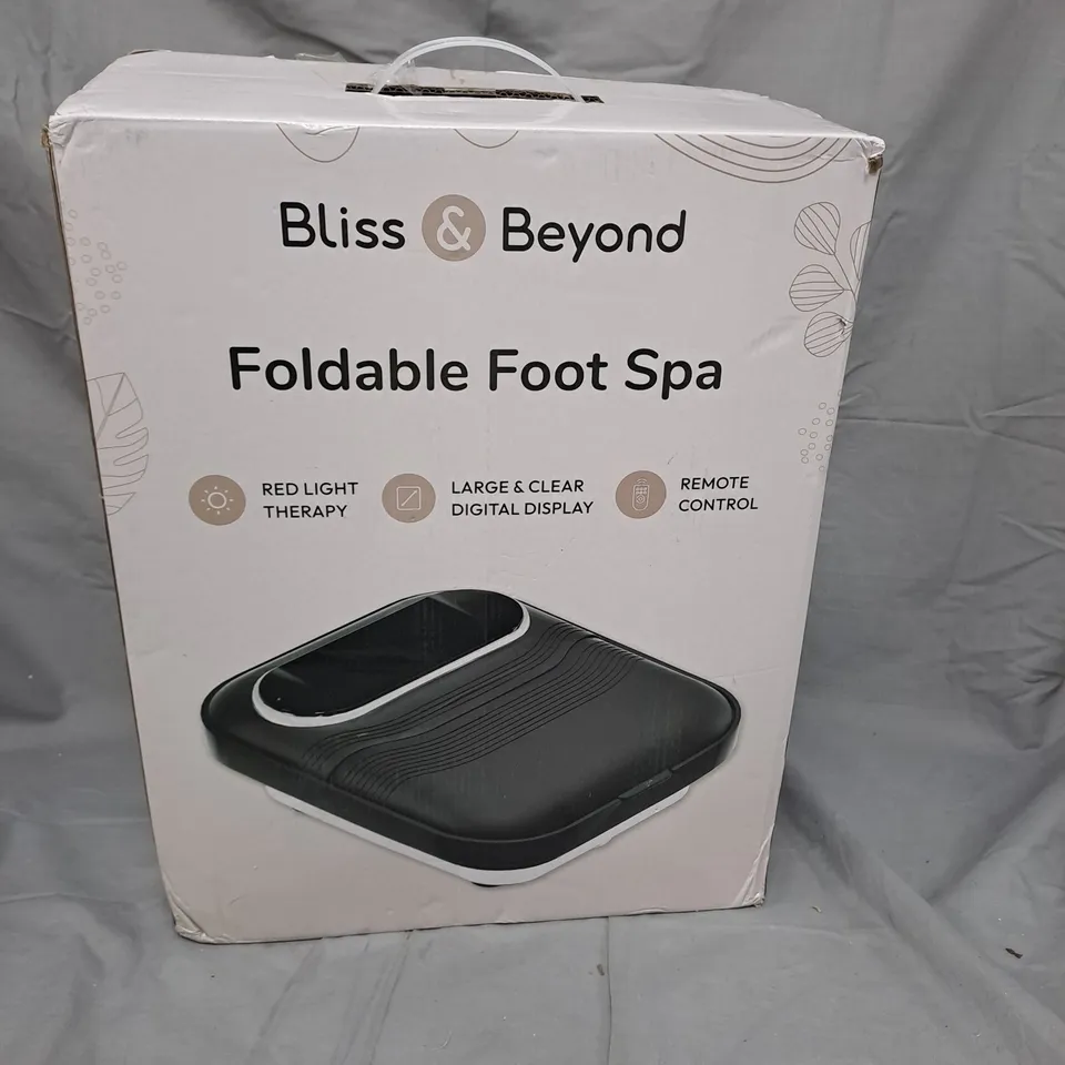 BLISS & BEYOND FOLDABLE FOOT SPA – MODEL BE-EU-F1200PRORC