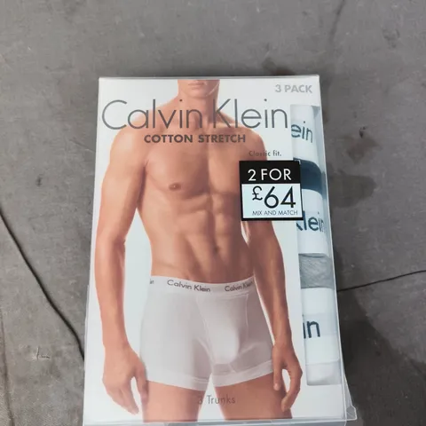 CALVIN KLEIN COTTON STRETCH MEN'S TRUNKS – 3 PACK