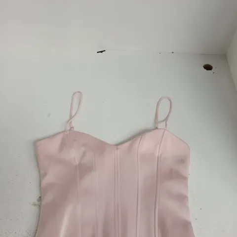 ZARA PINK SATIN TOP – WOMEN’S, UK8 (EU S/US S) – MADE IN MOROCCO