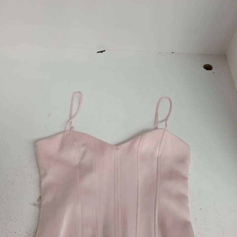 ZARA PINK SATIN TOP – WOMEN’S, UK8 (EU S/US S) – MADE IN MOROCCO