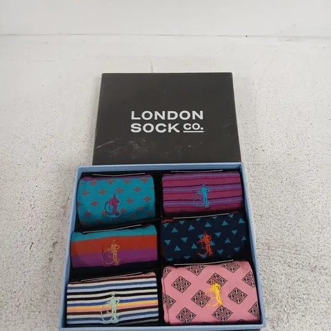 LONDON SOCK CO. SIX-PAIR SOCK GIFT BOX