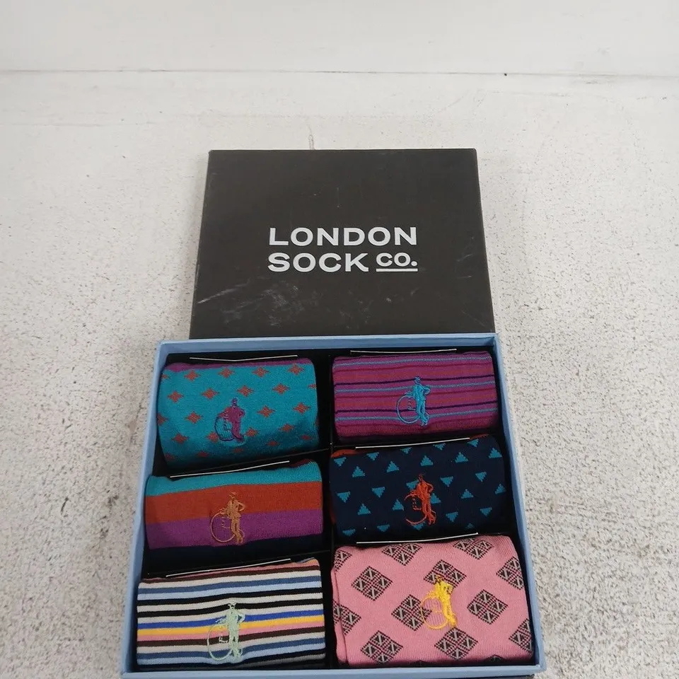 LONDON SOCK CO. SIX-PAIR SOCK GIFT BOX