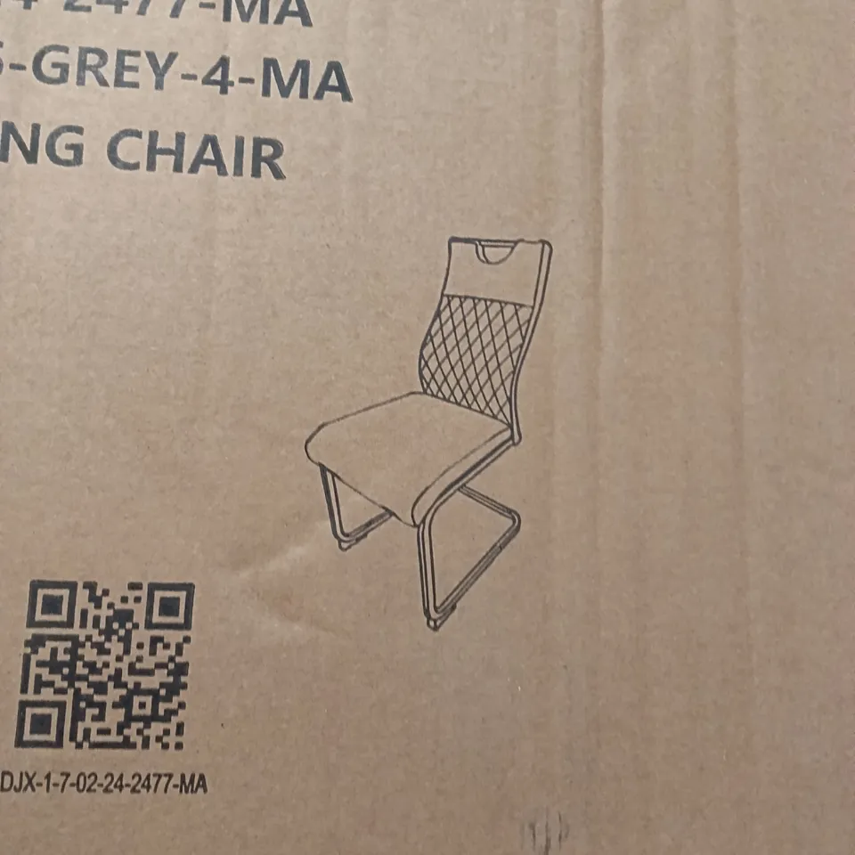 BOXED DINING CHAIRS (SET OF 4) - GREY (1 BOX)