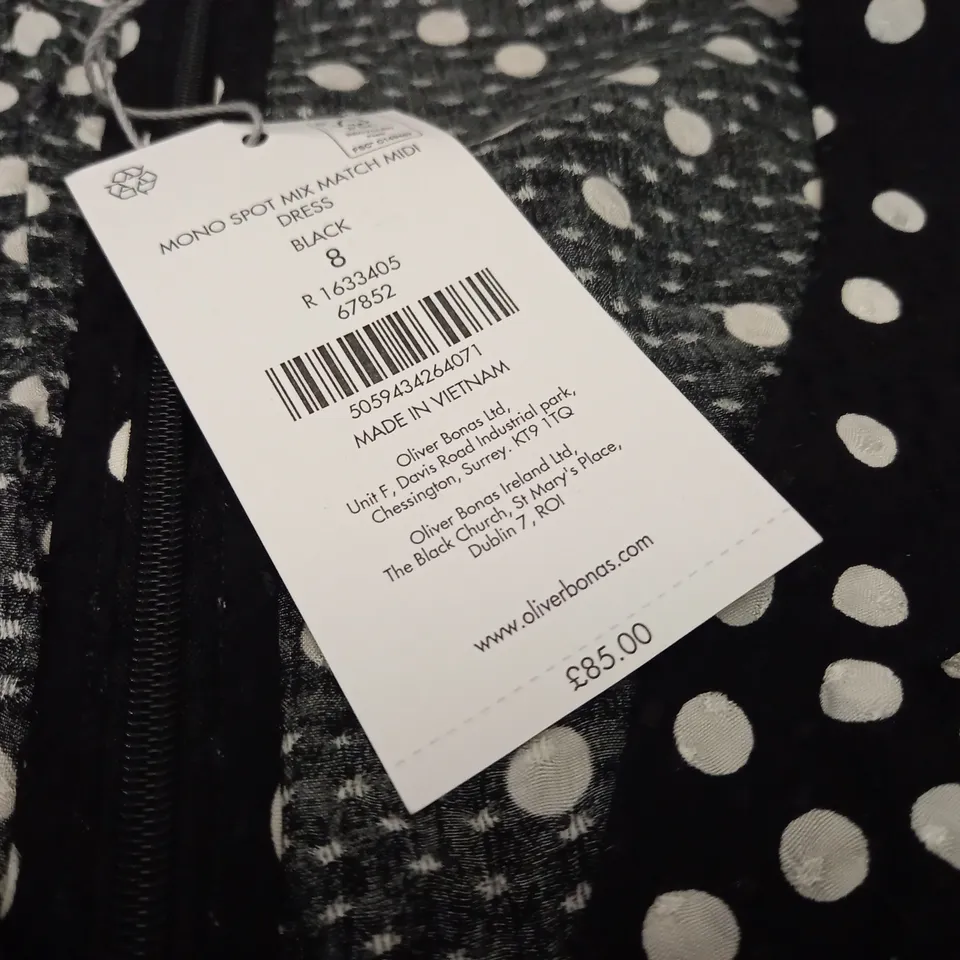 OLIVER BONAS MONO SPOT MIDI DRESS - 8