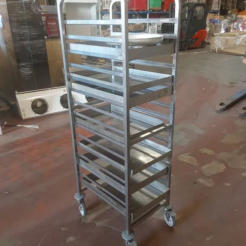 BOURGEAT STAINLESS STEEL CATERING TROLLEY