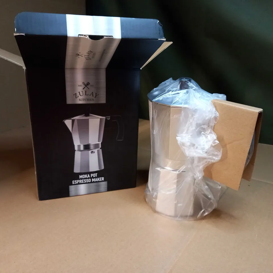 BOXED ZULAY KITCHEN MOKA POT ESPRESSO MAKER