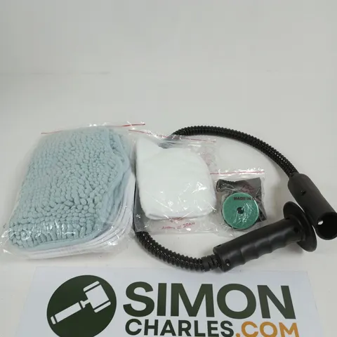BOX OF APPROXIMATELY 10 ASSORTED STEAM CLEANER PARTS AND ACCESSORIES