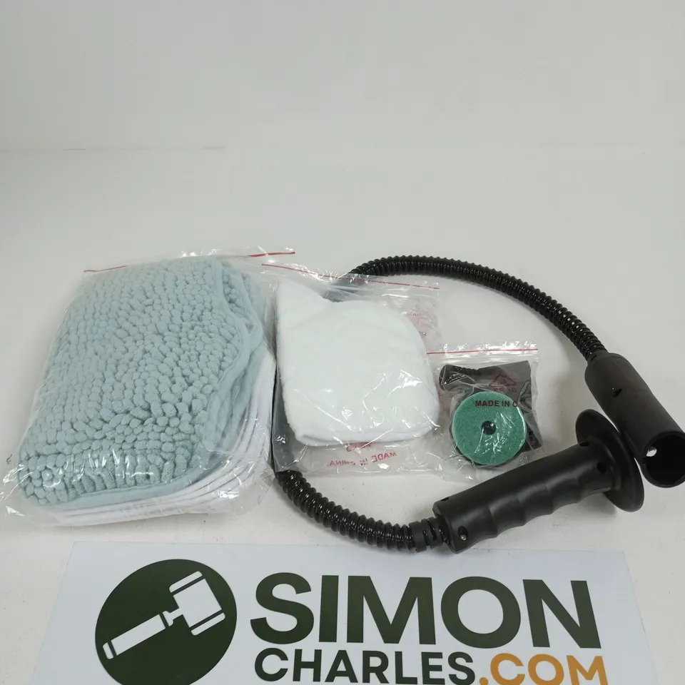 BOX OF APPROXIMATELY 10 ASSORTED STEAM CLEANER PARTS AND ACCESSORIES