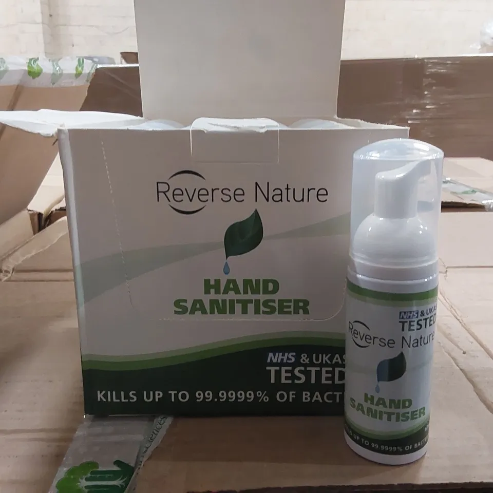 PALLET OF APPROXIMATELY 240 BOXES OF 20X 60ML REVERSE NATURE HAND SANITISER BOTTLES