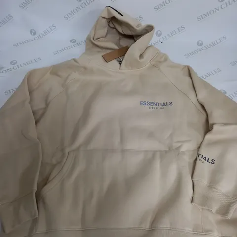 ESSENTIALS FEAR OF GOD HOODIE BEIGE - SMALL