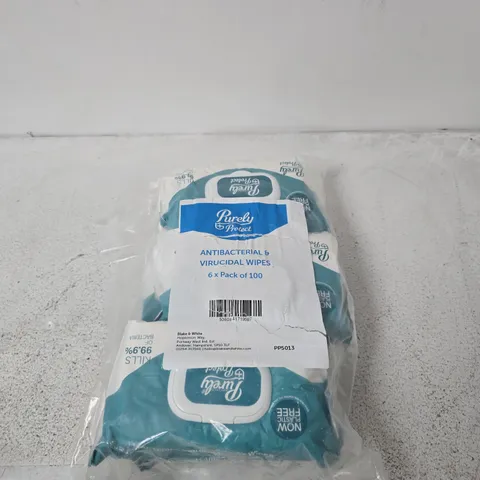 PURELY PROTECT ANTIBACTERIAL & VIRUCIDAL WIPES – 6 X PACK OF 100
