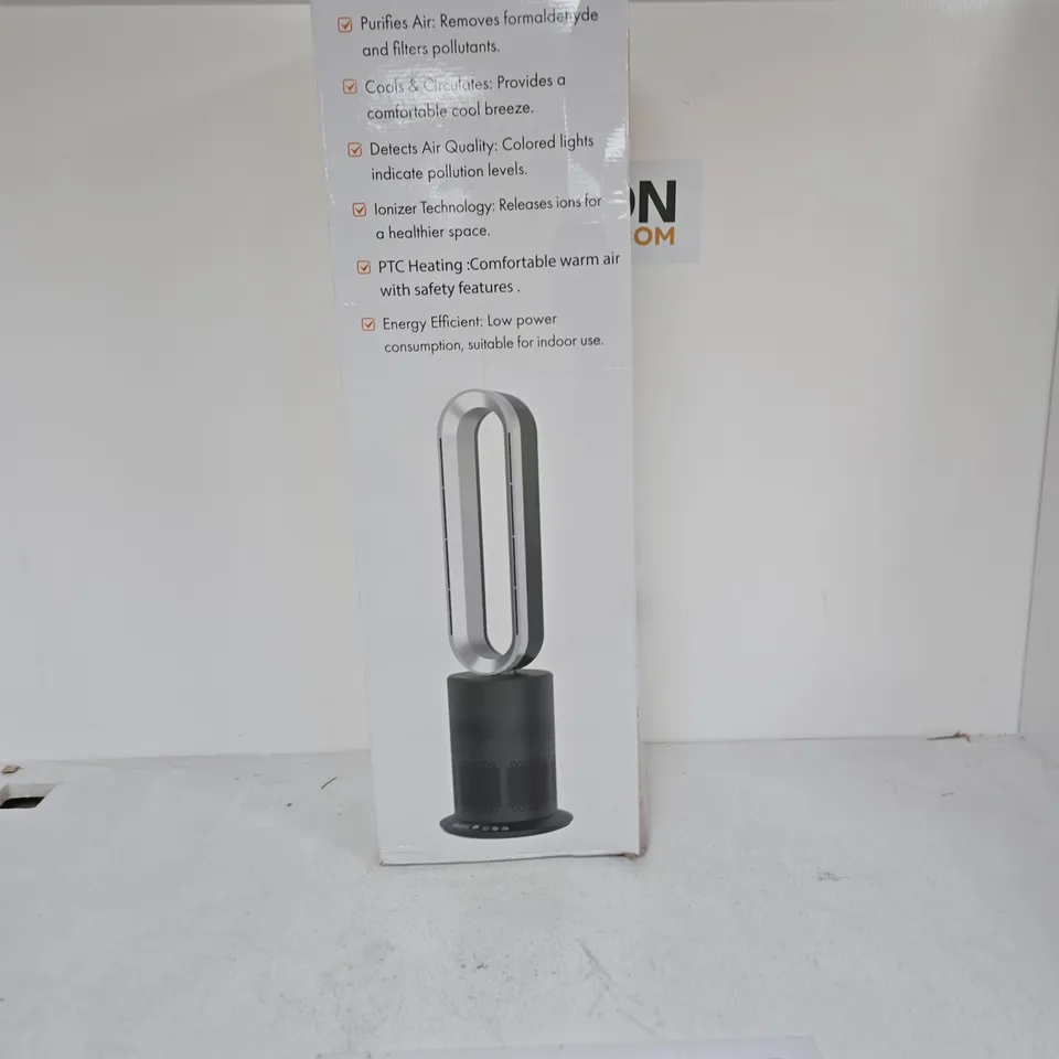 HOMESMART BLADELESS FAN HEATER WITH PLASMA & HEPA – BOXED