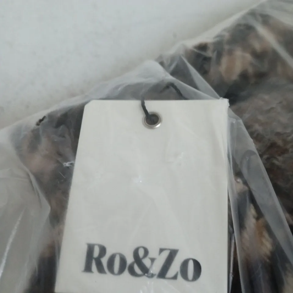 RO&ZO HERITAGE CHECK BELTED JACKET – BROWN, UK M/L