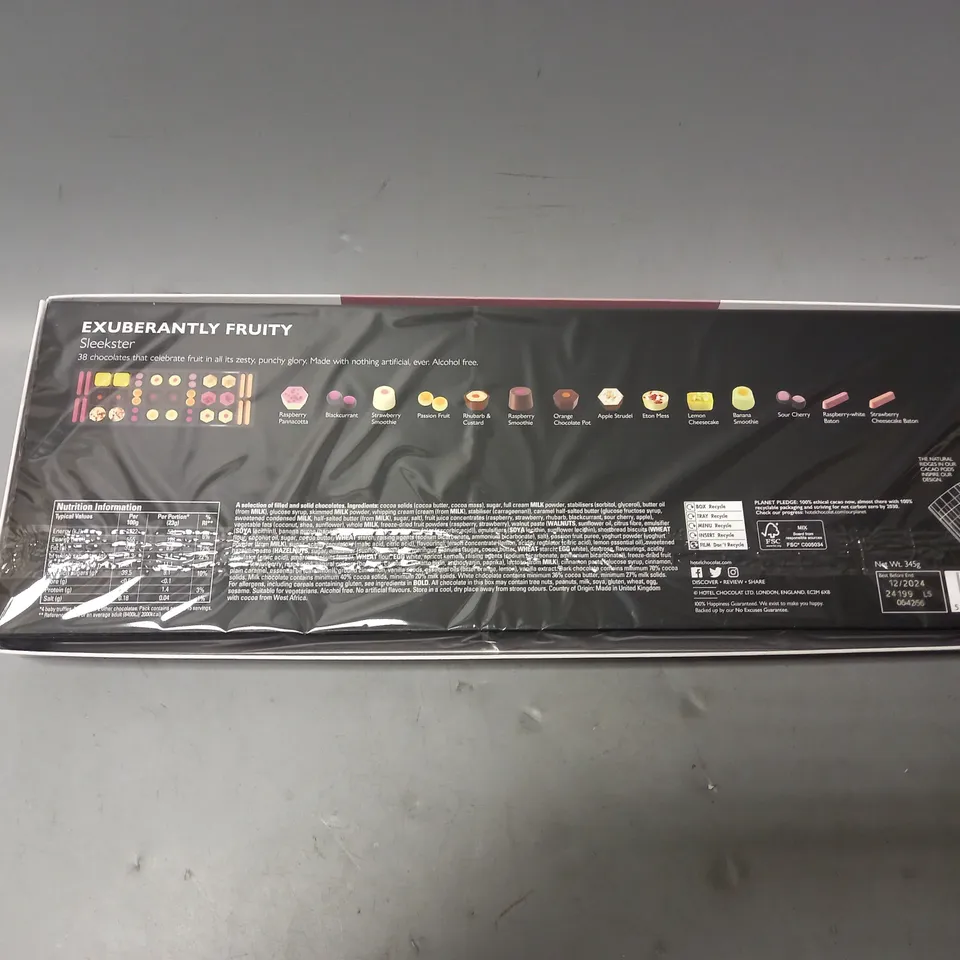 SEALED HOTEL CHOCOLATE EXUBERANTLY FRUITY SLEEKSTER 38 CHOCOLATES 