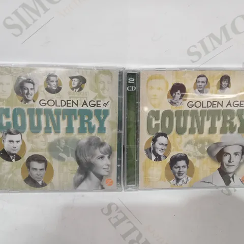 BOX OF APPROXIMATELY 25 ASSORTED GOLDEN AGE OF COUNTRY AUDIO CDS TO INCLUDE HONKY TONK MAN, AND HEARTBREAK USA