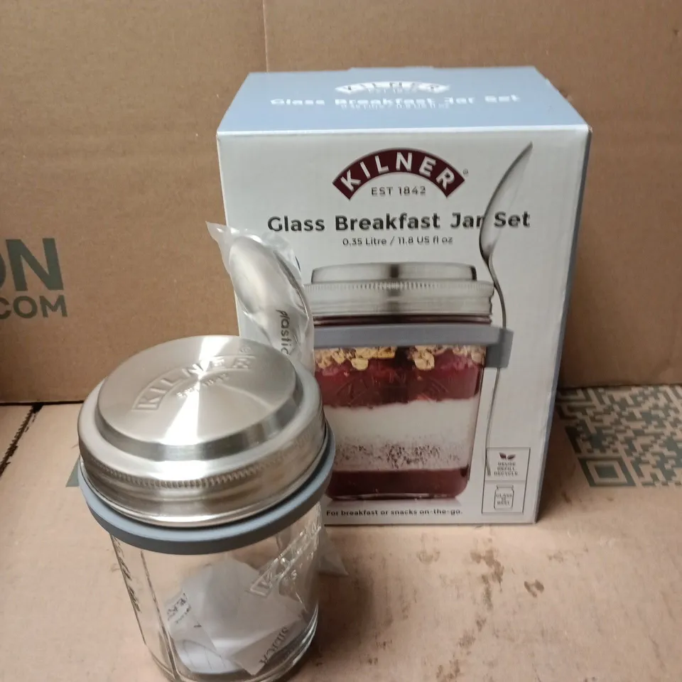 KILNER GLASS BREAKFAST JAR