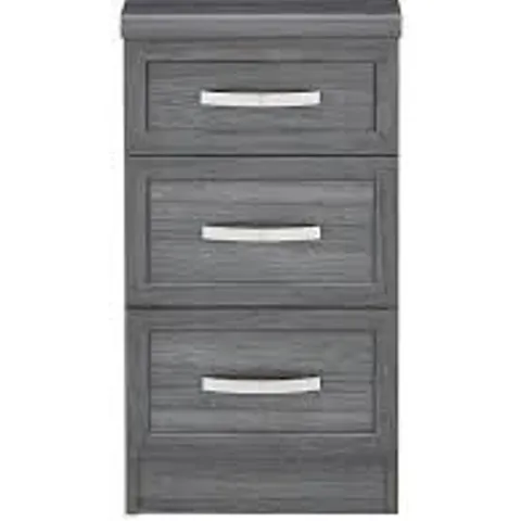 CAMBERLEY 3 DRAWER GRADUATED BEDSIDE CHEST BOXED - COLLECTION ONLY 