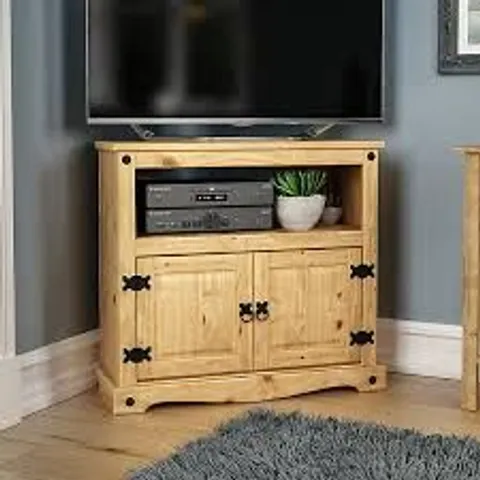 BOXED CORONA CORNER TV UNIT - PINE (1 BOX)