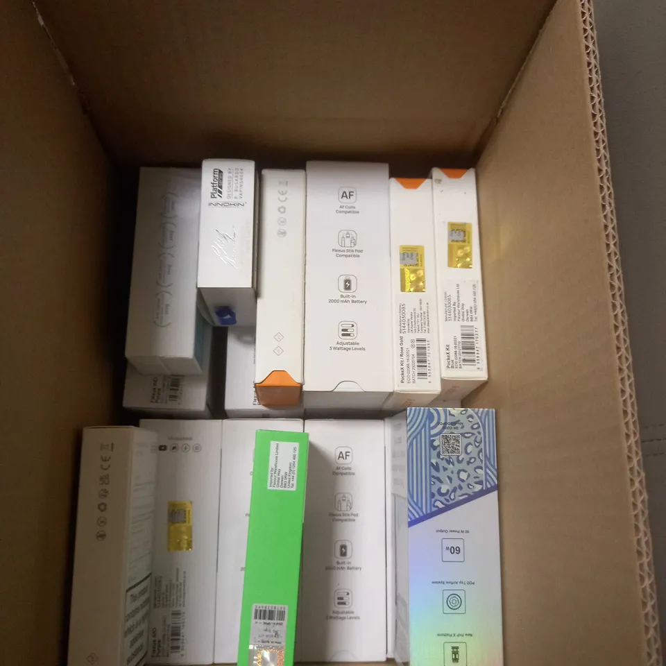APPROXIMATELY 20 BOXED E-CIGARETTES TO INCLUDE VOOPOO, OXVA, VAPORESSO ETC