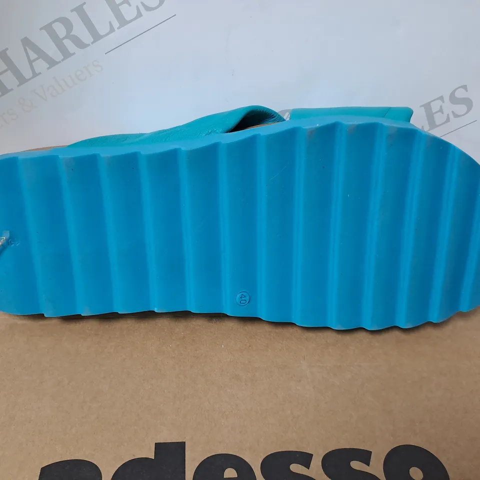 BOXED ADESSO SANDLES IN BLUE SIZE 7 