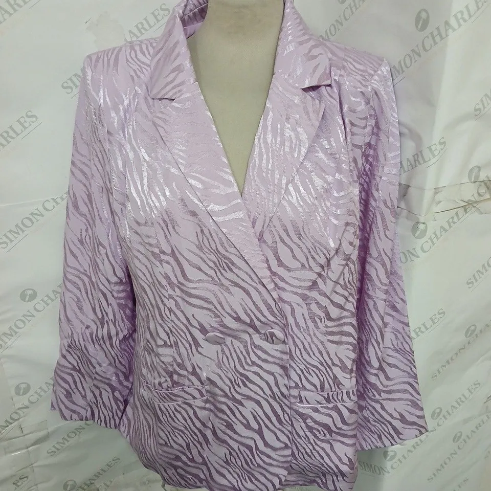 DANNII MINOGUE PETITES DOUBLE BREAST BLAZER IN LILAC SIZE 20