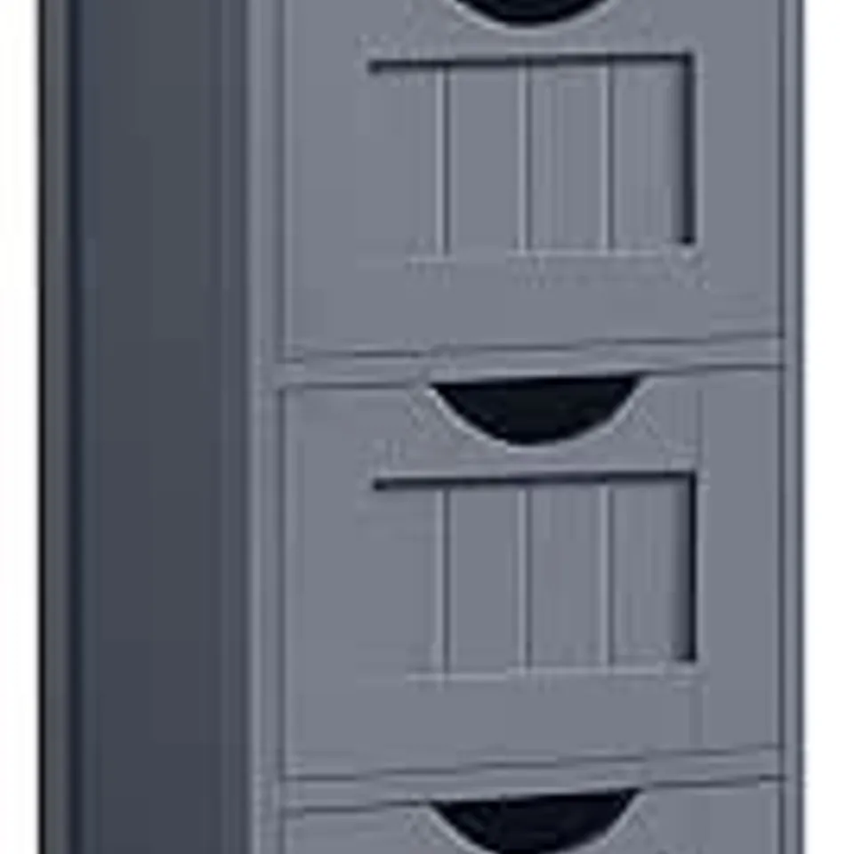 BOXED VASAGLE LHC040G01 BATHROOM CABINET, SIDE CABINET WITH 4 DRAWERS, 30 X 30 X 82 CM, FOR BATHROOM, LIVING ROOM, DINING ROOM, KITCHEN, MODERN, GREY