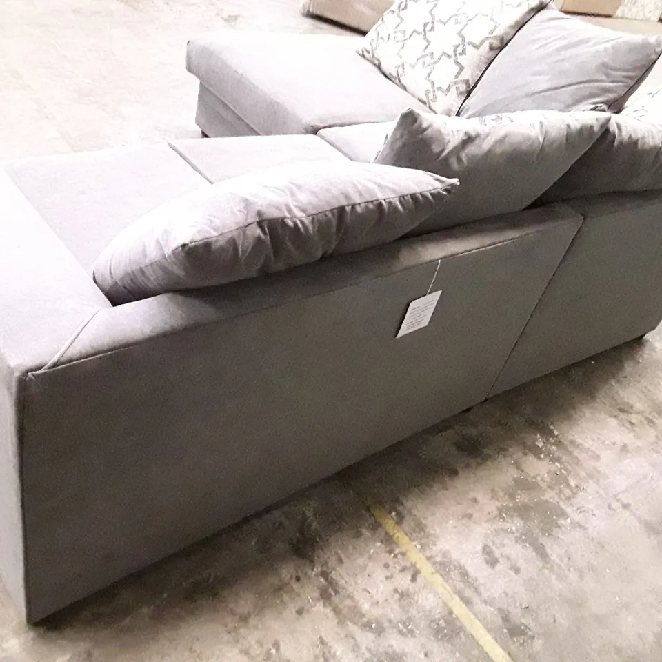 QUALITY DESIGNER CORNER SOFA - GREY FABRIC 