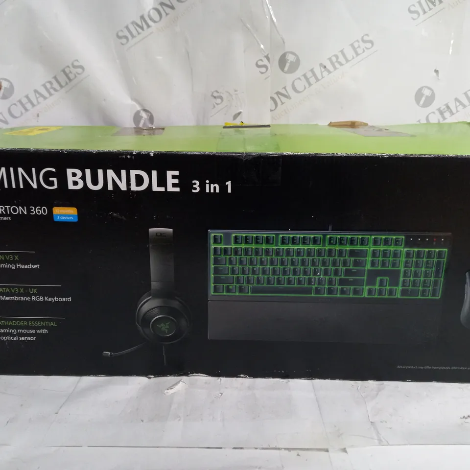 BRAND RAZER GAMING BUNDLE 3 IN 1 TO INCLUDE - GAMING HEADSET, MEMBRANE RGB KEYBOARD AND ESSENTIAL GAMING MOUSE