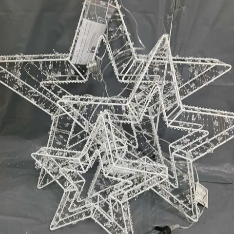 SET OF 3 MULTI-COLOUR STAR LIGHTS