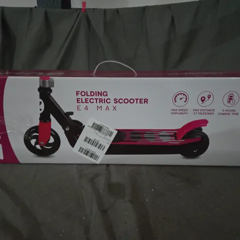 BOXED ZINC E4 MAX FOLDING ELECTRIC SCOOTER IN PINK 