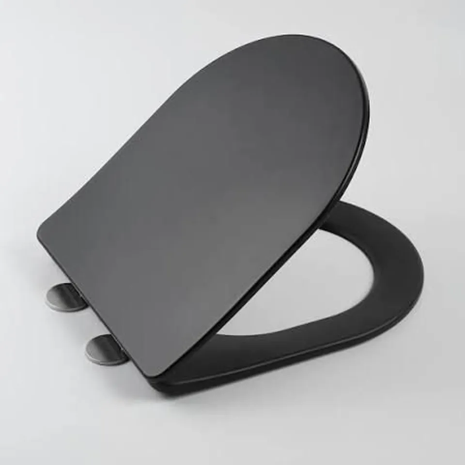 BOXED AREZZO MATT BLACK SOFT CLOSE TOILET SEAT FOR WH & CC PAN PART NO:AZMB2SEAT