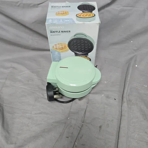 AMBIANO MINI WAFFLE MAKER – MINT GREEN, WITH BOX