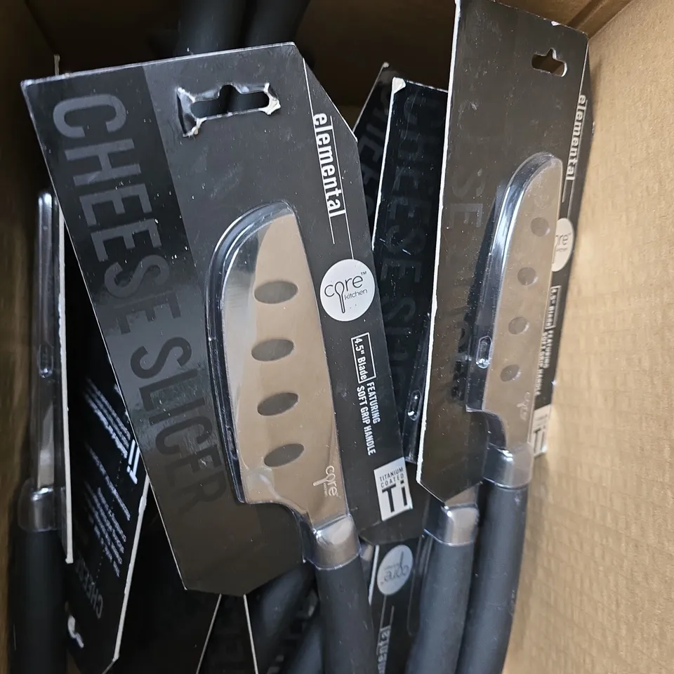 SET OF CORE KITCHEN ELEMENTAL 4.5" CHEESE SLICER KNIVES 