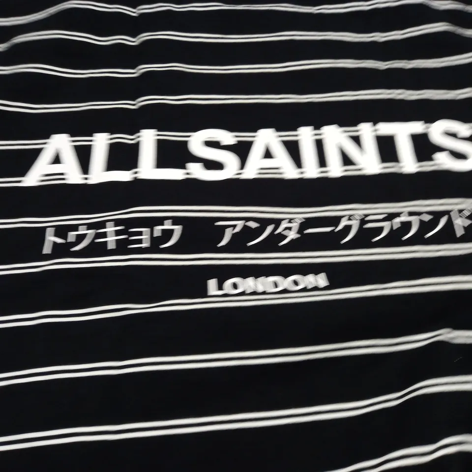 ALL SAINTS UNDERGROUND STRIPE T-SHIRT - M