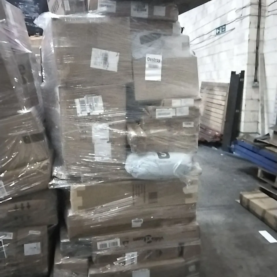PALLET OF ELECTRICAL ITEMS AND HOUSEHOLD GOODS TO INCLUDE;AUTOMOBILE GRILLE,VIOLIN,KIDS SCOOTER