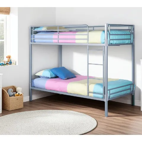 BOXED AKERLEY BROOK SINGLE (3') STANDARD BUNK BED - SILVER (2 BOXES)