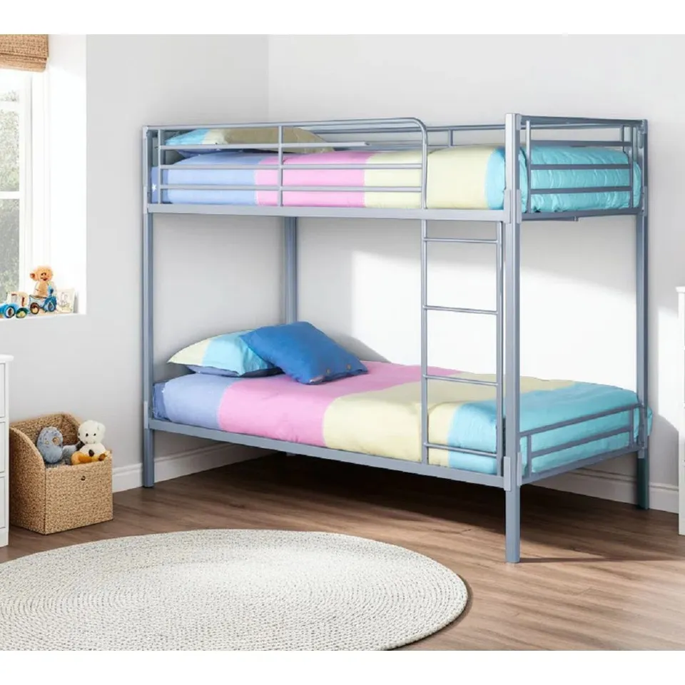 BOXED AKERLEY BROOK SINGLE (3') STANDARD BUNK BED - SILVER (2 BOXES)