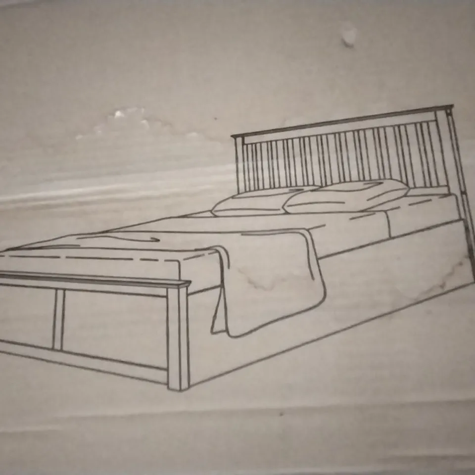 BOXED 150CM PHOENIX OTTOMAN BED STONE GREY (1 OF 5 BOXES, INCOMPLETE)