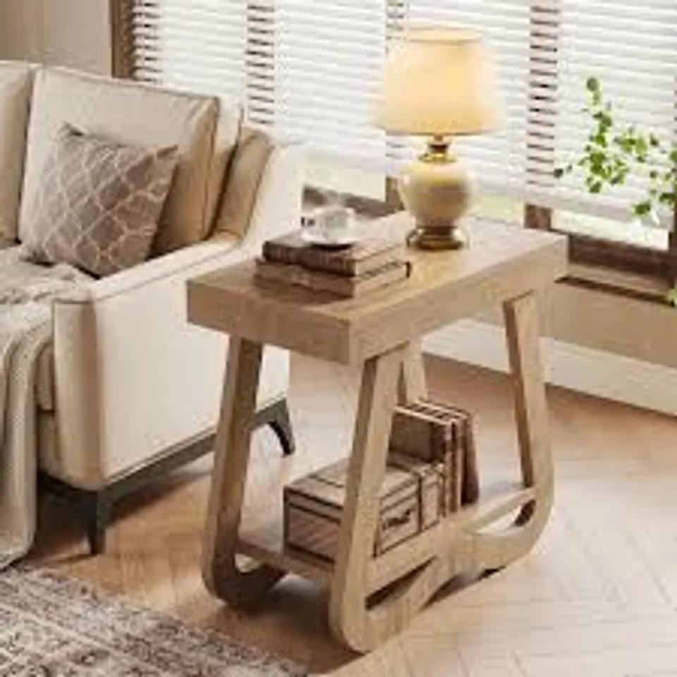 BOXED 2-TIER END TABLE / SIDE TABLE