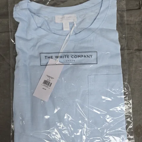 BAGGED THE WHITE COMPANY JERSEY LINEN MIXED MEDIA OVERSIZED T-SHIRT  -M