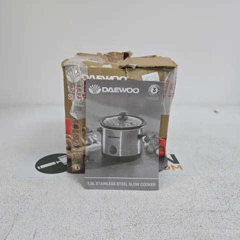 DAEWOO 1.5L STAINLESS STEEL SLOW COOKER