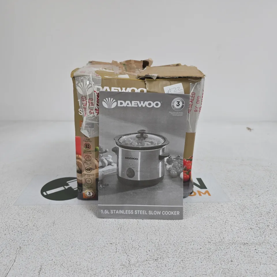 DAEWOO 1.5L STAINLESS STEEL SLOW COOKER
