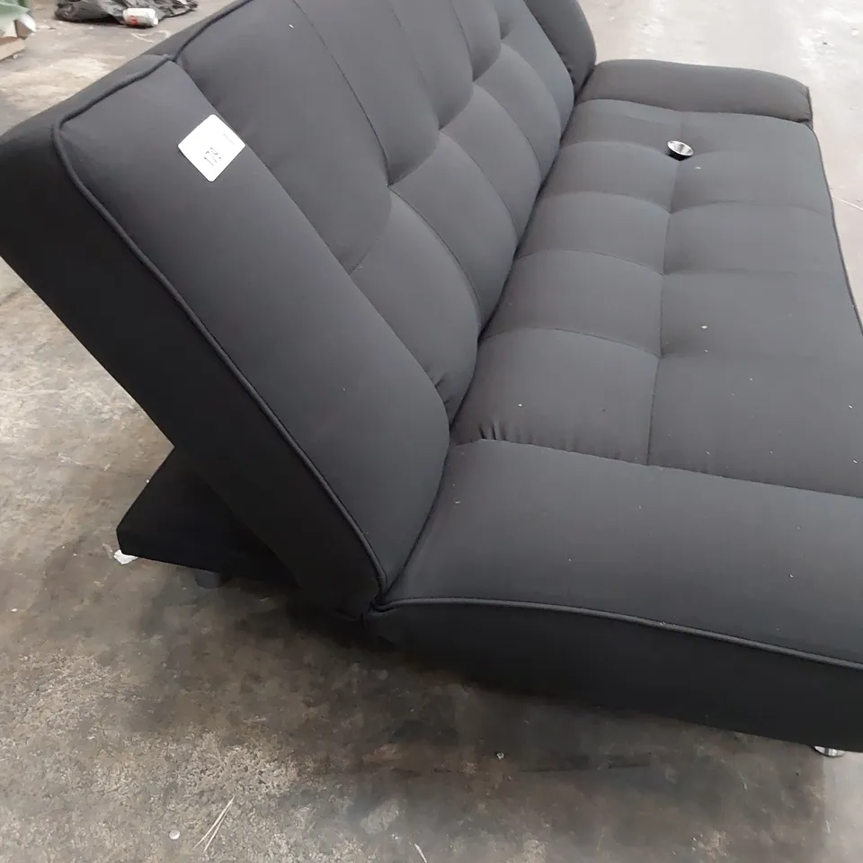 DESIGNER CLICK CLACK SOFA BED BLACK FABRIC 