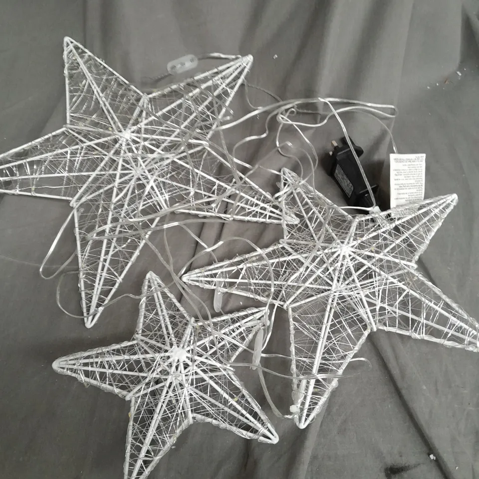 SET OF 3 TWINKLING STAR CHRISTMAS LIGHTS 