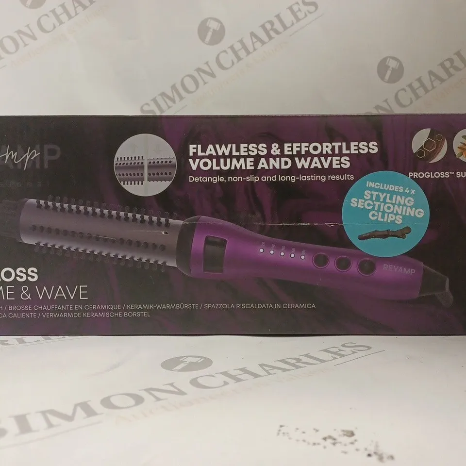 BOXED REVAMP PROGLOSS VOLUME & WAVE HOT CERAMIC BRUSH
