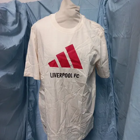ADIDAS LIVERPOOL FC T-SHIRT – WHITE, UK M