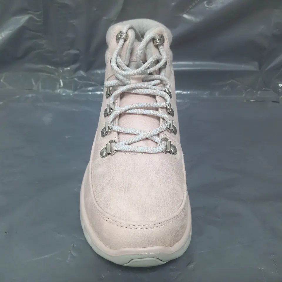 PAIR OF SKECHERS GO WALK TRAINERS IN PINK SIZE 4